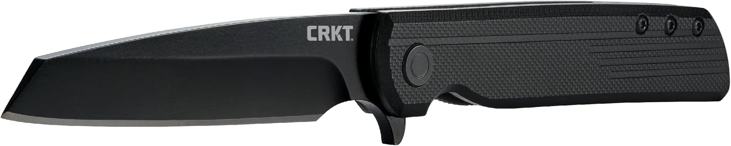 LCK + EDC Assisted Folding Knife with Liner Lock, Black, 3802K | 3.24" Tanto Blade, Lightweight GRN Handle, Stainless