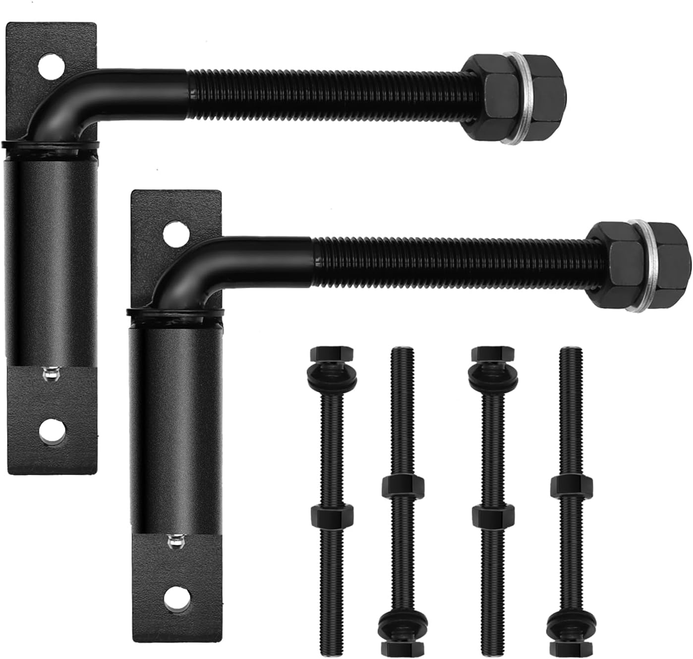 Heavy Duty 3/4" J-Bolt Gate Hinge, 7 Inch Adjustable Hinge, Supports Up to 1100 lbs, Weld-On Design for Wooden &