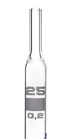 Serological Pipette, 25ml - Class A, Tolerance ±0.100ml - Blue Graduations - Color Code, White - Calibrated for