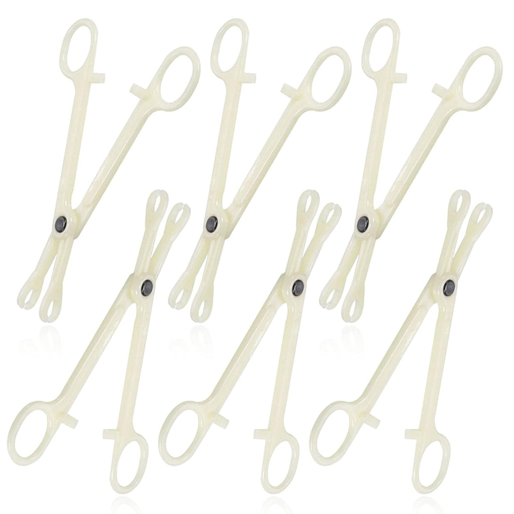 Piercing Clamps - Autdor 10Pcs Piercing Forceps Rounded Slotted Disposable Piercing Clamps Septum Forceps for Lip