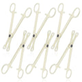 Piercing Clamps - Autdor 10Pcs Piercing Forceps Rounded Slotted Disposable Piercing Clamps Septum Forceps for Lip