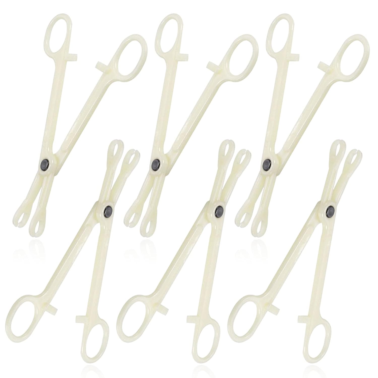 Piercing Clamps - Autdor 10Pcs Piercing Forceps Rounded Slotted Disposable Piercing Clamps Septum Forceps for Lip