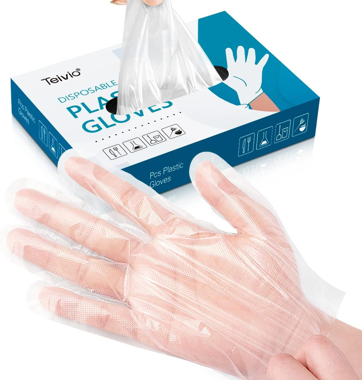 Disposable Gloves, Plastic Gloves for Kitchen Cooking Cleaning Food Handling