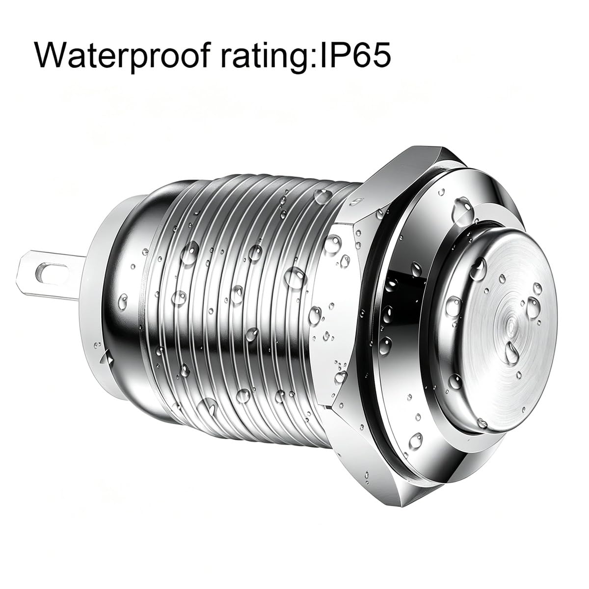Gebildet 10pcs Waterproof Push Button Momentary Stainless Steel Push Button On Off 12mm 2A 12V/24V/125V/250V(High Head)