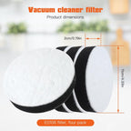 WELURE Fit for Eureka Upright Vacuum Cleaner Filter - 4-Pack Replacement Set E0106