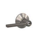 Latitude Keyed Entry Door Handle, Reversible, Satin Nickel
