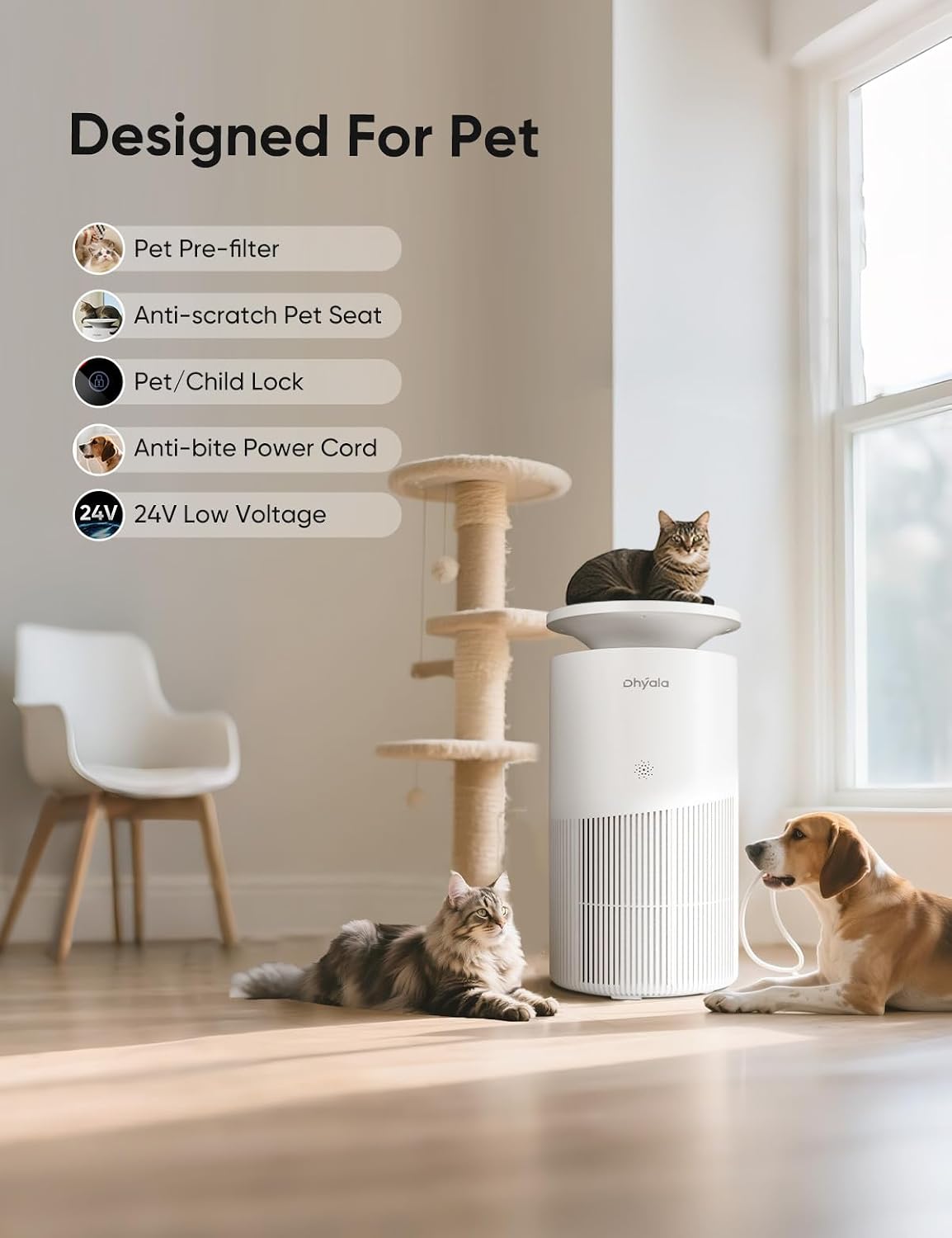 Air Purifier for Home Large Room up to 3620Ft², H13 True HEPA Air Purifiers for Home Pet Hair Dander Odor Pollen, Air