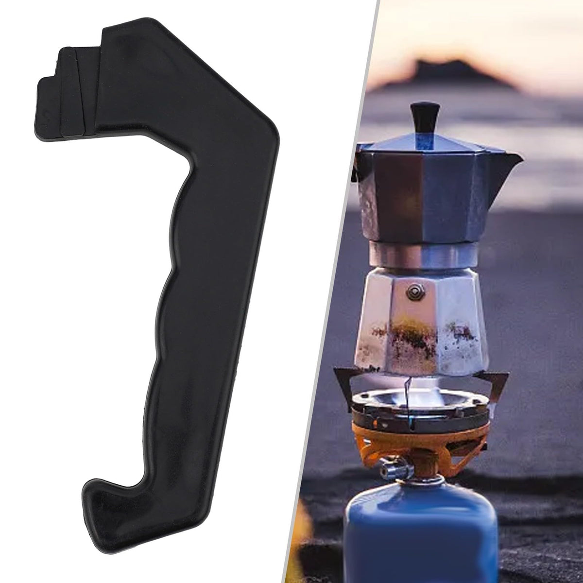 CookiBlend Moka Pot Handle, Plastic Moka Express Handle Easy Installation Replacement Handle for Coffee Espresso Moka Pot(9-12 Cup)