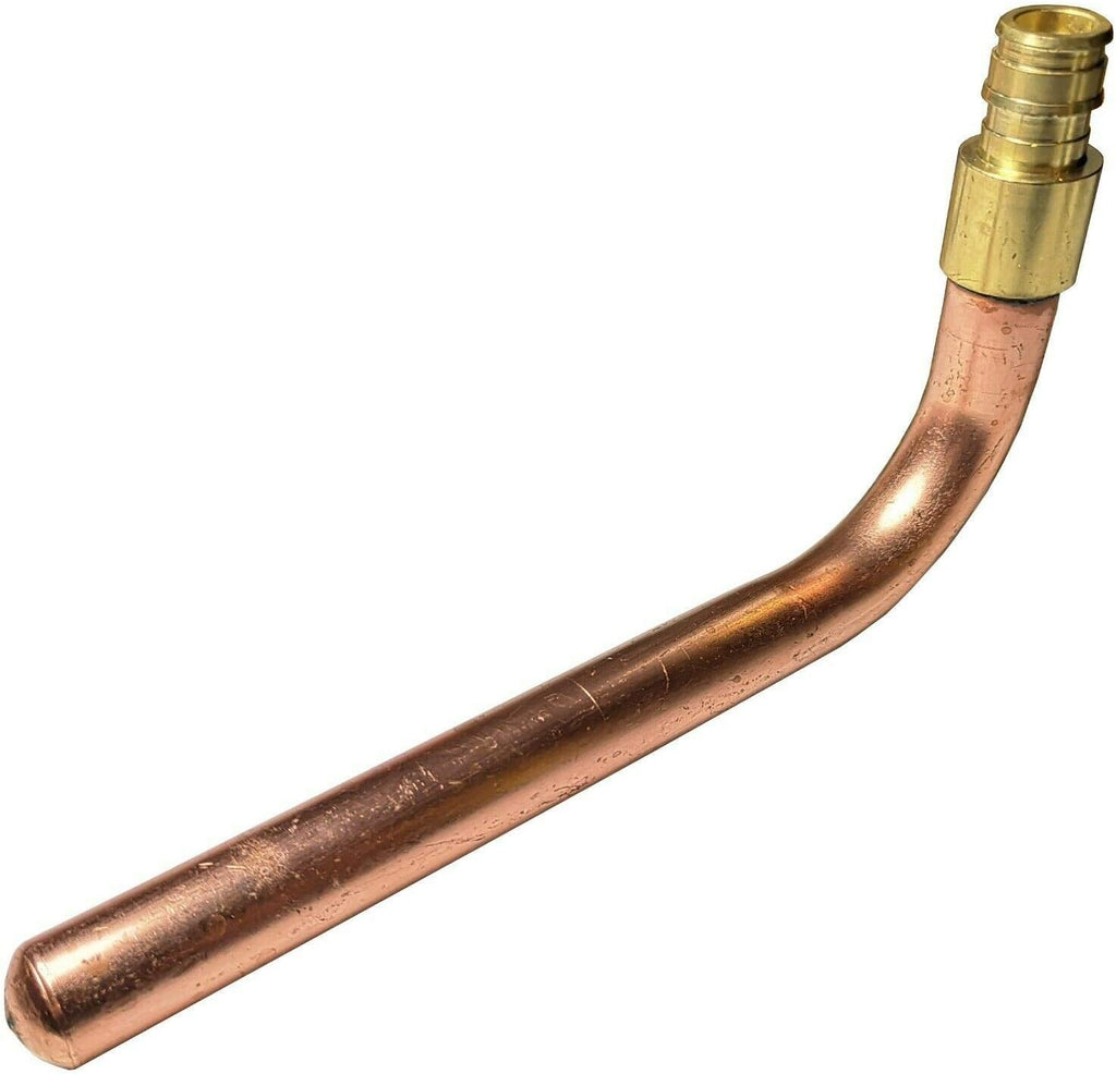 25 Pack 1/2'' Pex-A Stub Out Elbow, 3-1/2'' x 6'', Brass, 0.5 Inch