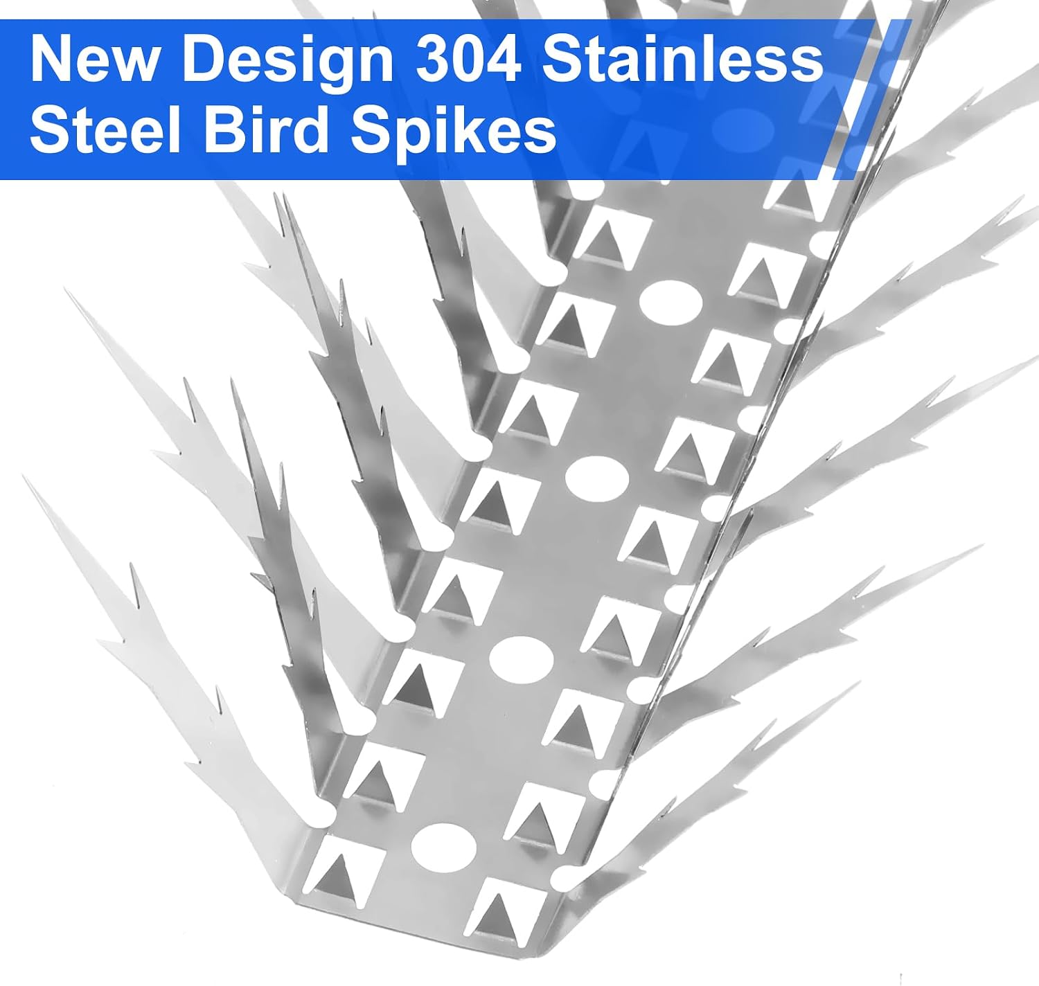 Bird Spikes, 5 Feet Stainless Steel Bird Control Spikes for Outside, Pigeon and Squirrel Blocking Spikes, for Garden