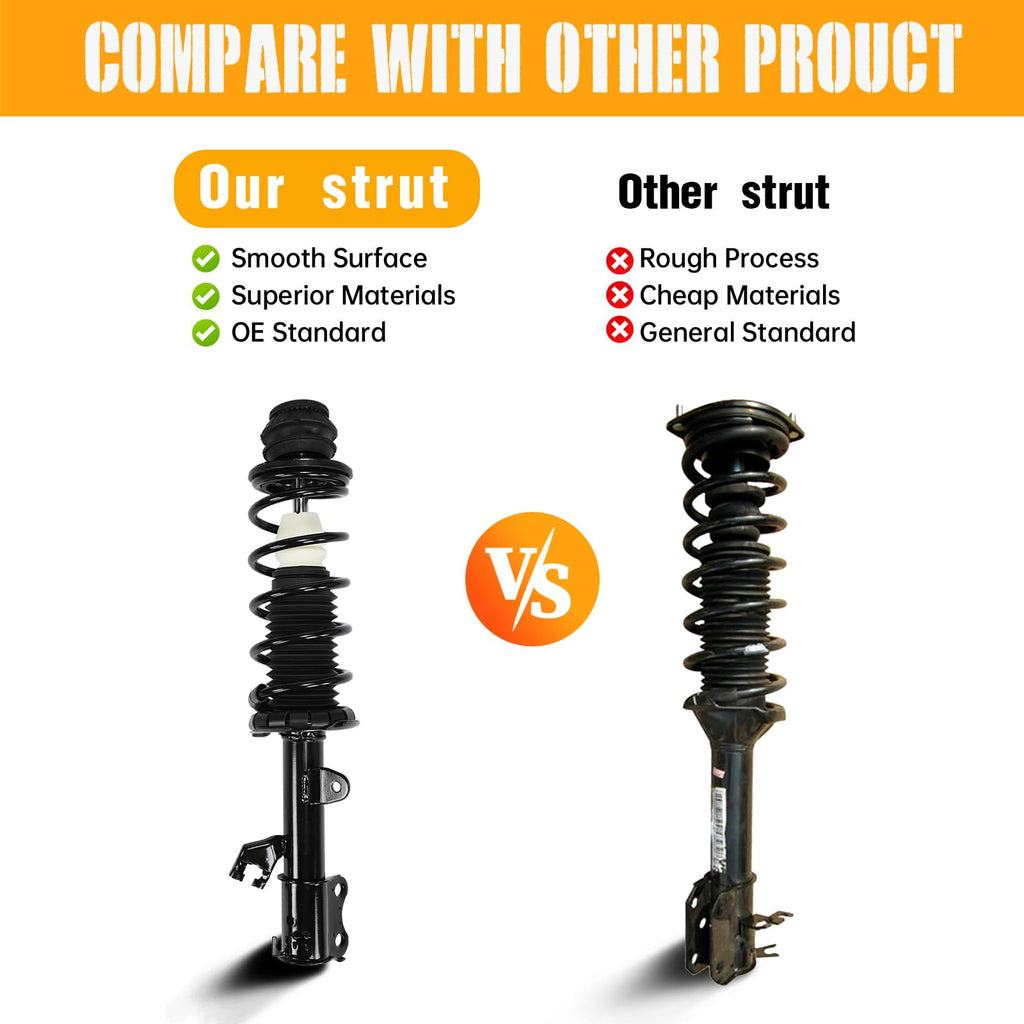 Pair Front Complete Struts Assembly w/Coil Spring 1333584L 1333584R