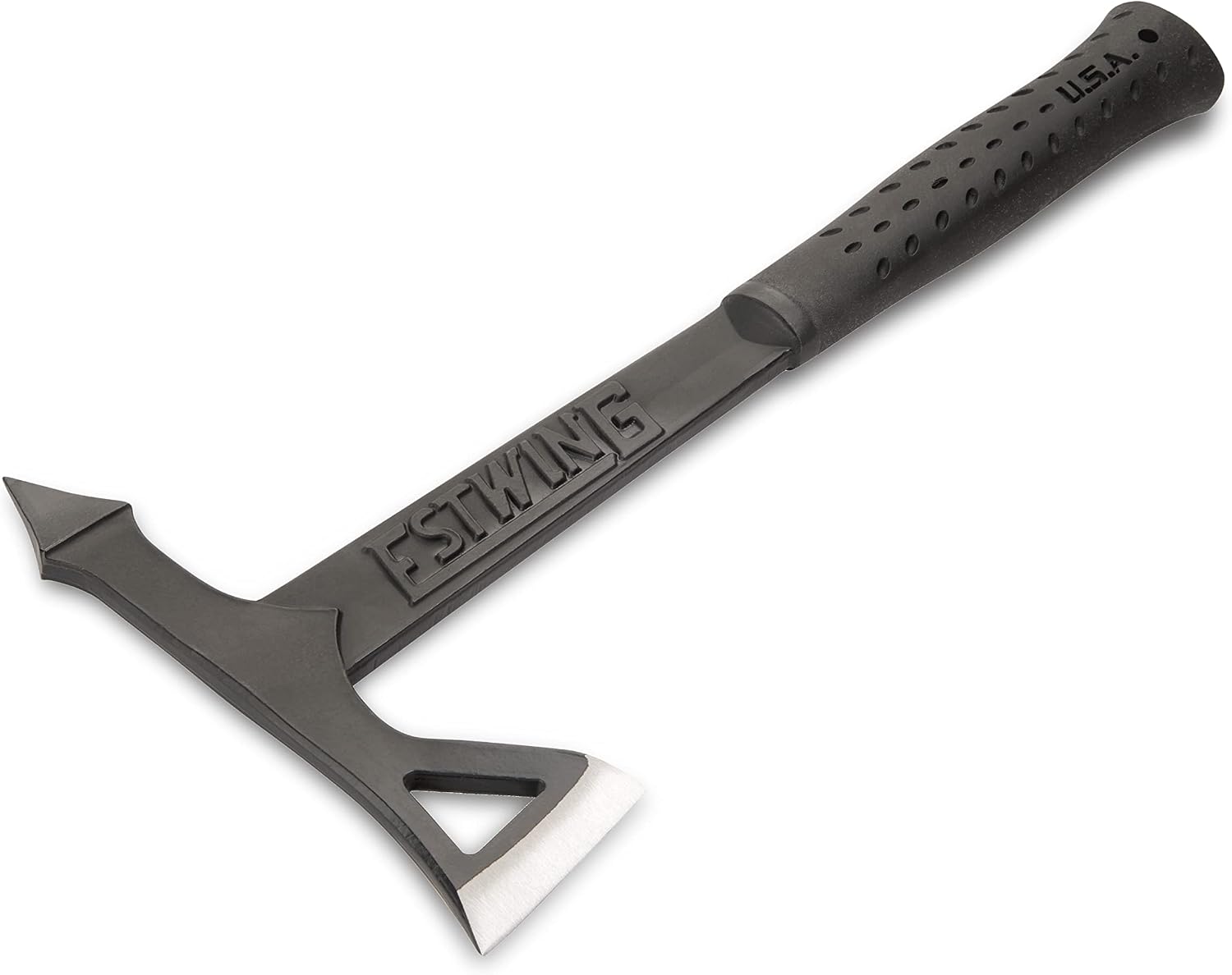 Tomahawk Axe - 16.25" Lightweight Hatchet with Forged Steel Construction & Shock Reduction Grip - EBTA, Black | Made