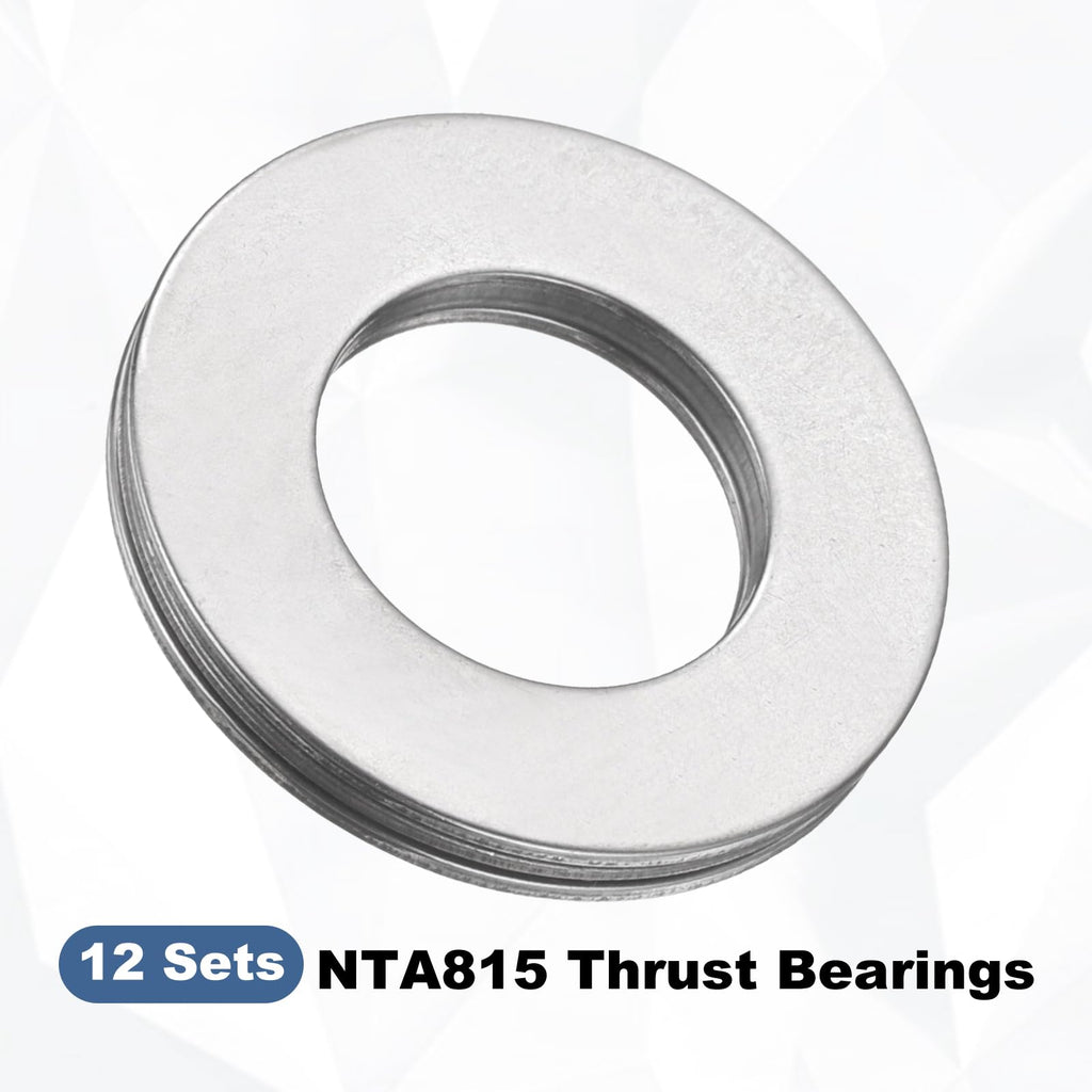 uxcell 12 Sets NTA815 Thrust Needle Roller Bearings with Washers, ID 1/2"