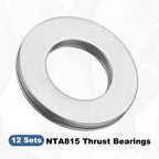 uxcell 12 Sets NTA815 Thrust Needle Roller Bearings with Washers, ID 1/2"