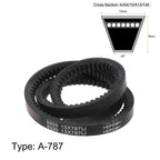 HARFINGTON 2pcs 13x787 Cogged V-Belts AX Section Drive Raw Edge Belt 787mm Inner Girth 13mm Width 8mm Thickness EPDM for Power Transmission