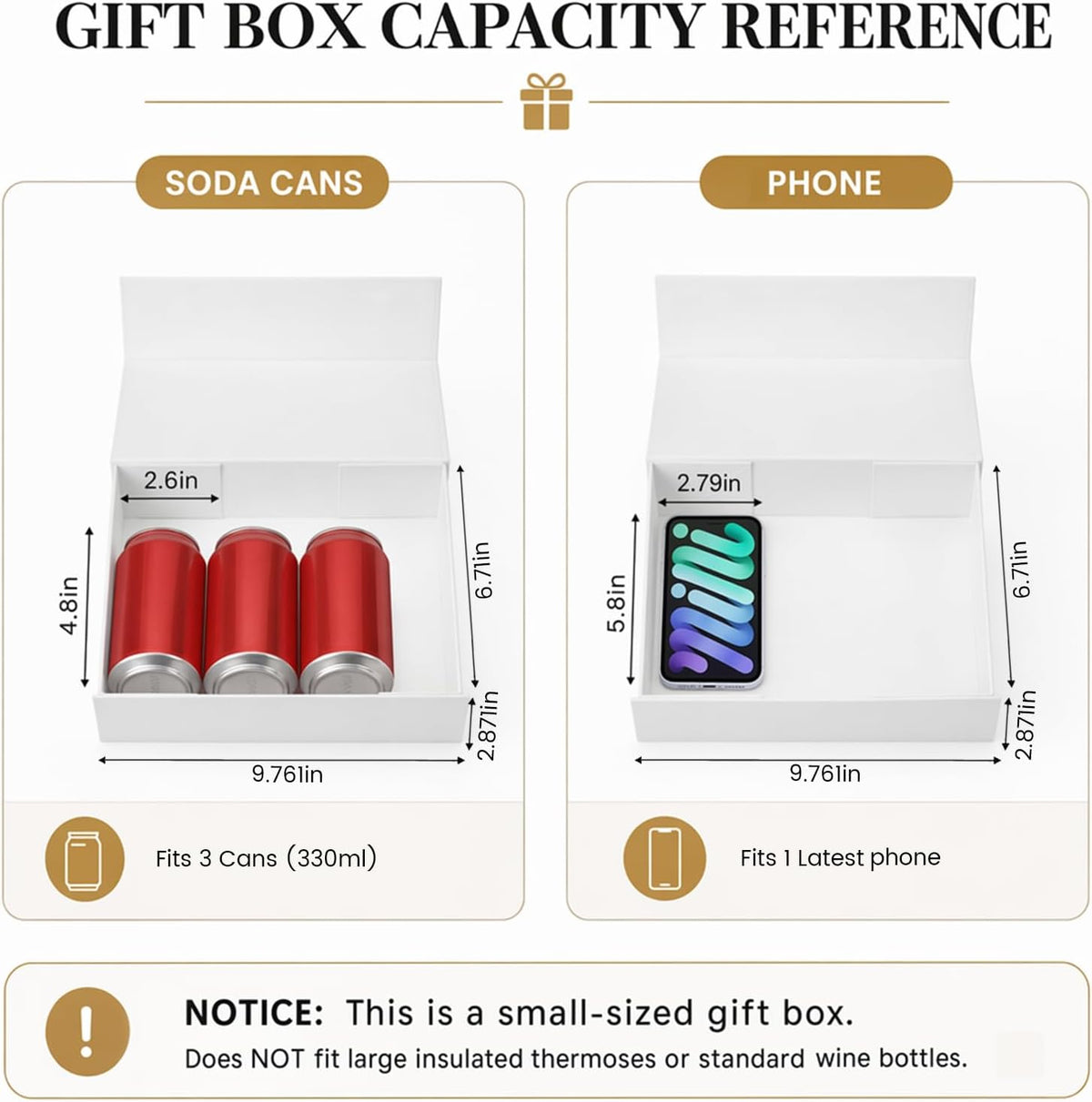 White Magnetic Gift Box, 10.5 X 7.5 X 3.1 inches