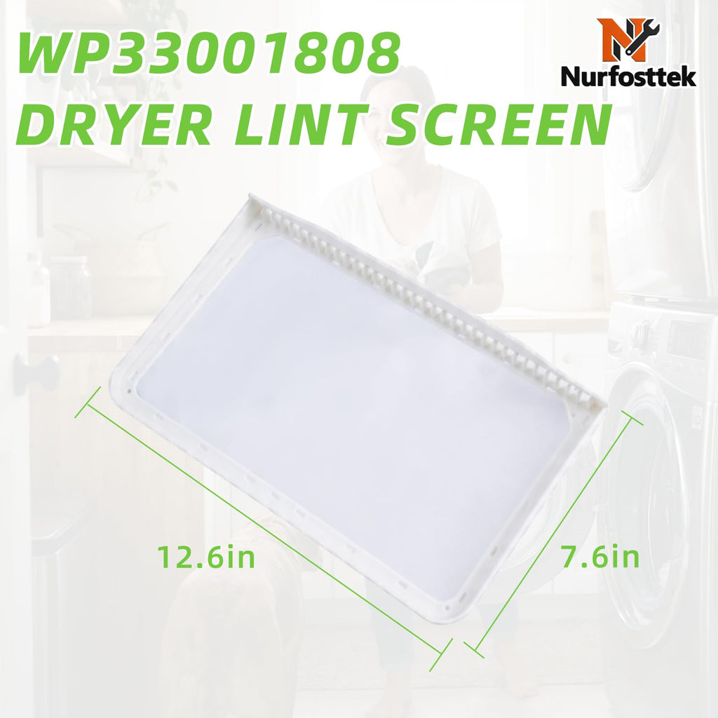 WP33001808 Dryer Lint Screen, for Whirlpool, Maytag, Replaces PS2035632