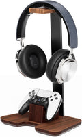Controller Stand Wood Headphone Stand for Desk Gaming Desk Accessories Controller Holder for Gaming Equipment Headset