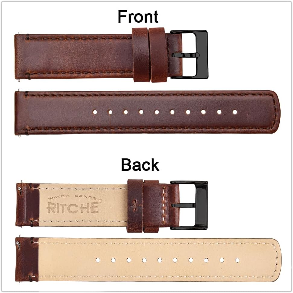 Christmas Gift Quick Release Leather Watch Band Leather Watch Strap 18mm 19mm 20mm 21mm 22mm 23mm or 24mm for Men and