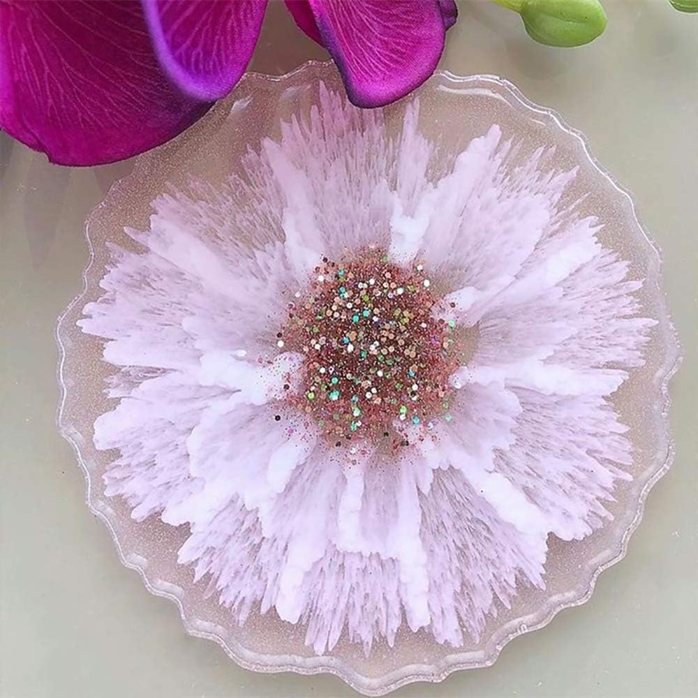 8Pcs Coaster Silicone Epoxy Resin Molds, Irregular Geode Coaster Resin Molds for DIY Crafts, Home Decoration, Making