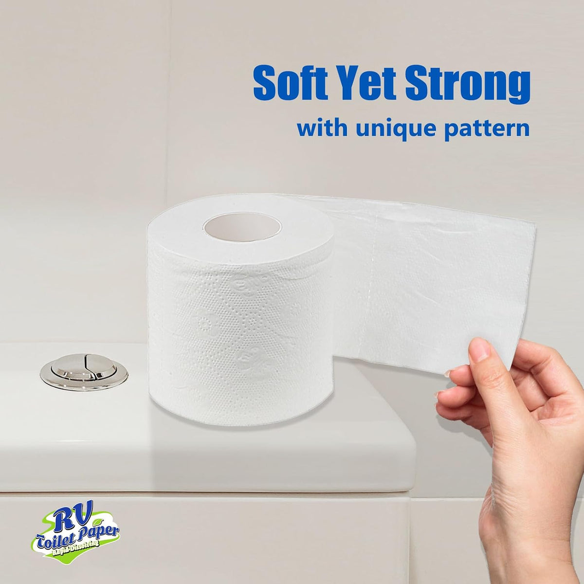 RV Toilet Paper, Rapid Dissolve Septic Safe Camper Toilet Paper