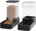 Automatic Cat Feeder and Water Dispenser in Set with Pet Food Bowl,Gravity Dog Waterer and Food Feeder for Small