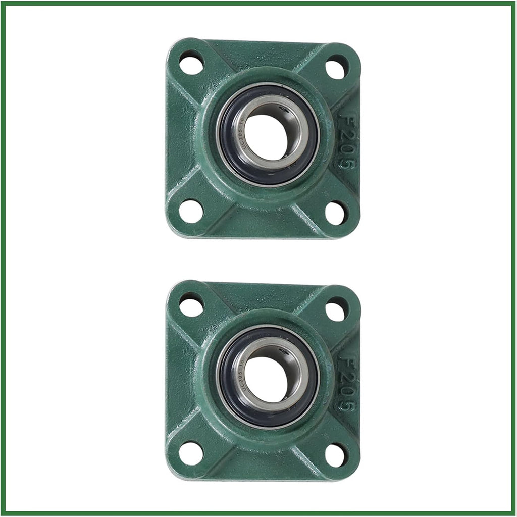 2Pcs UCF205-16 Square Base Block Mounted Bearing 1In Bore 4 Bolt