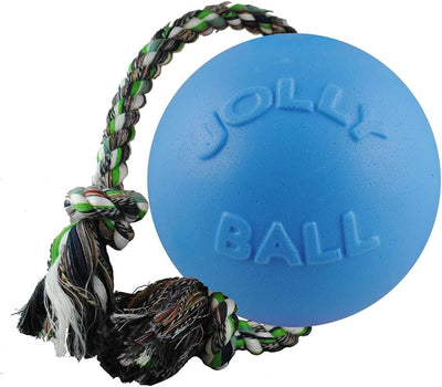 Romp-n-Roll Rope and Ball Dog Toy, 6 Inches/Medium, Blueberry, Model Number: 606 BB, All Breed Sizes