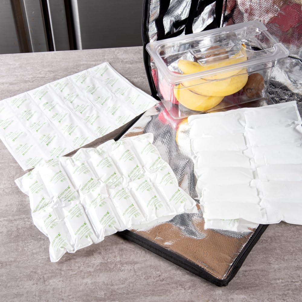 2 x 6 Cell Plastic Shipping Ice Packs, 15.25 in, 100 Count