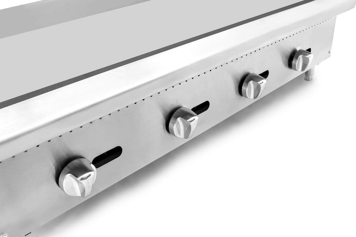 Commercial Natural Gas Griddle, Cook Rite Heavy Duty Stainless Steel Flat Top Countertop Restaurant Griddle Grill 48"