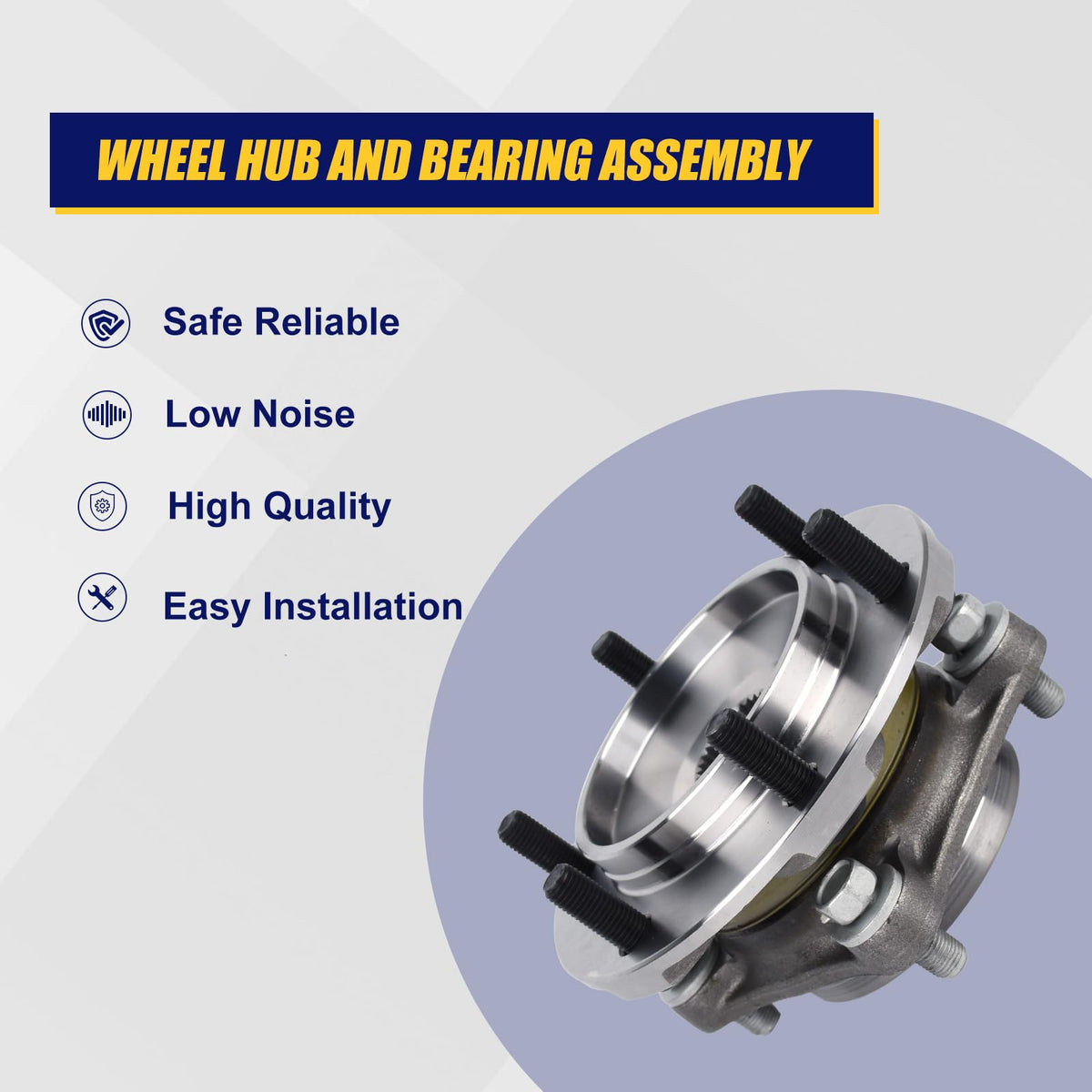 KUSATEC 950-001 Front Wheel Bearing and Hub Assembly