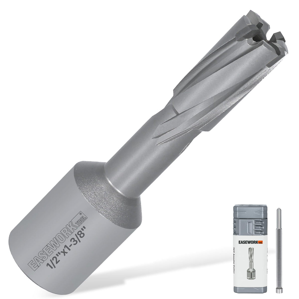 EASEWORK TOOL Carbide-Tipped Annular Cutter, 1/2" Diameter x 1-3/8" Depth