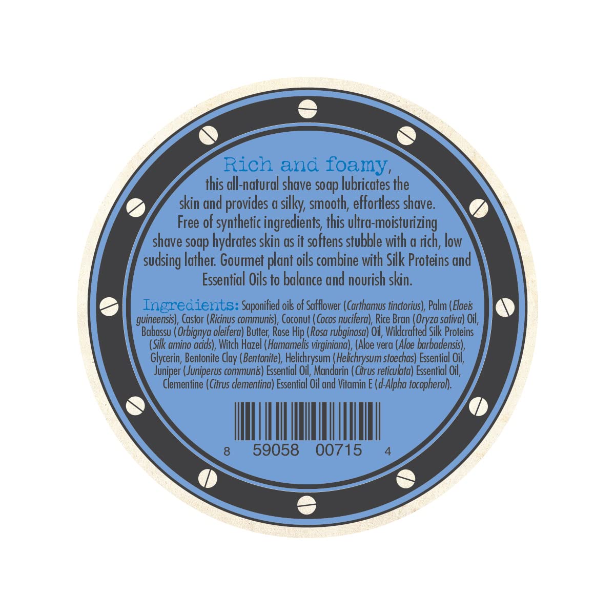 Three Sisters Apothecary 3.5 oz. Shave Soap (Juniper and Citrus)
