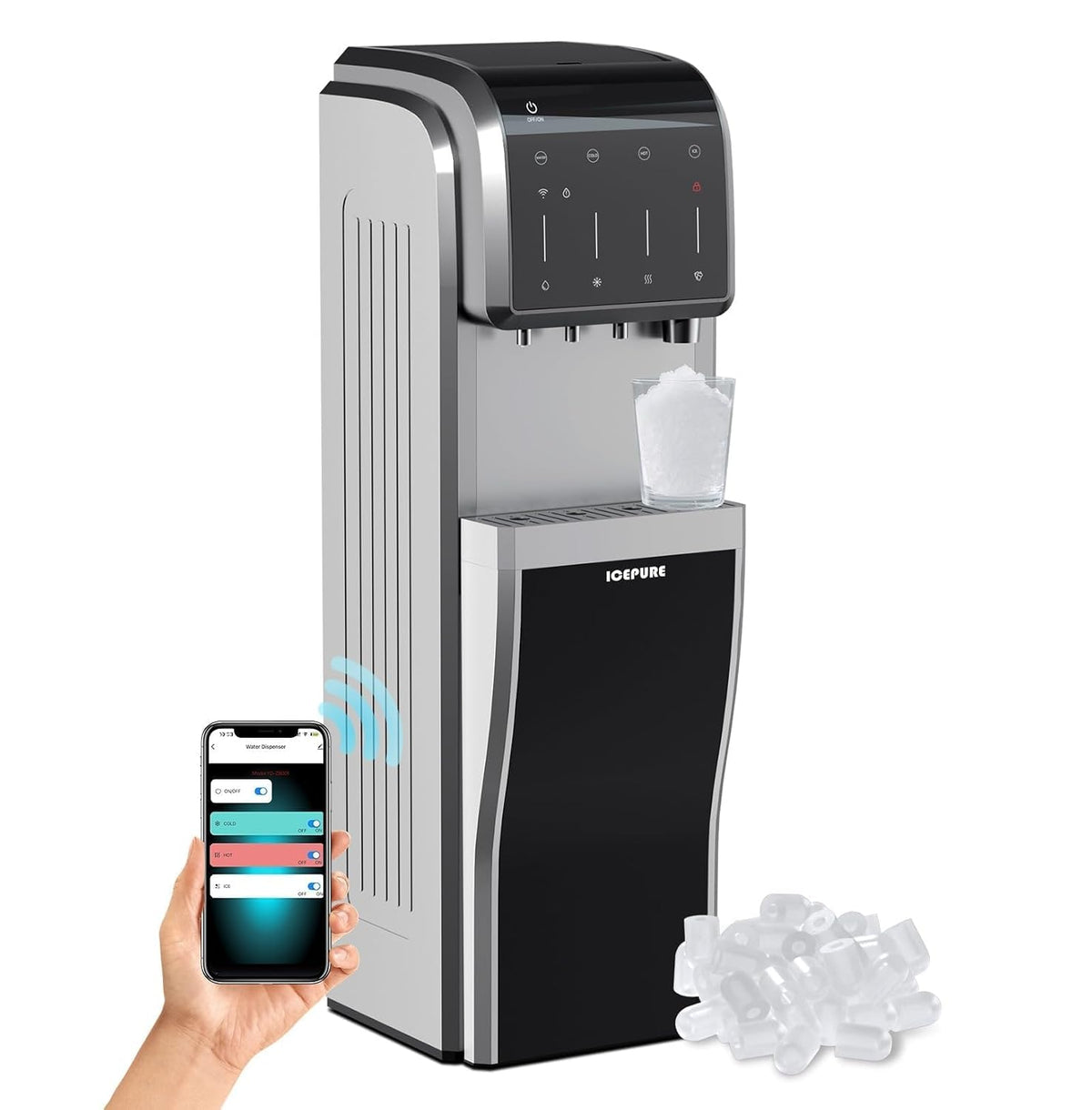 5 in 1 Water Dispenser with Ice Maker for 5 Gallon Bottle
