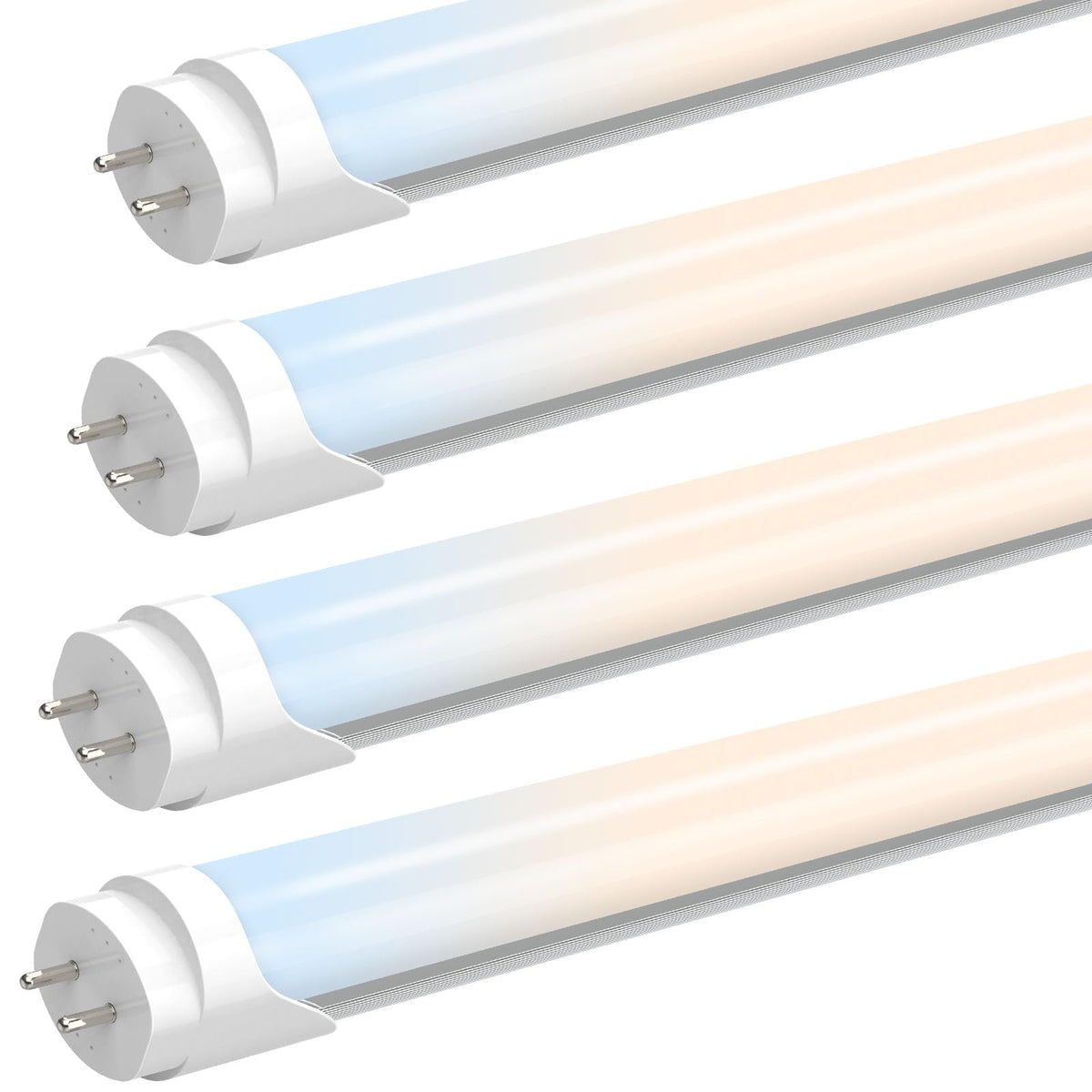 2ft T8 LED Bulbs, 4-Pack, 6 CCT Selectable 3000K-6500K