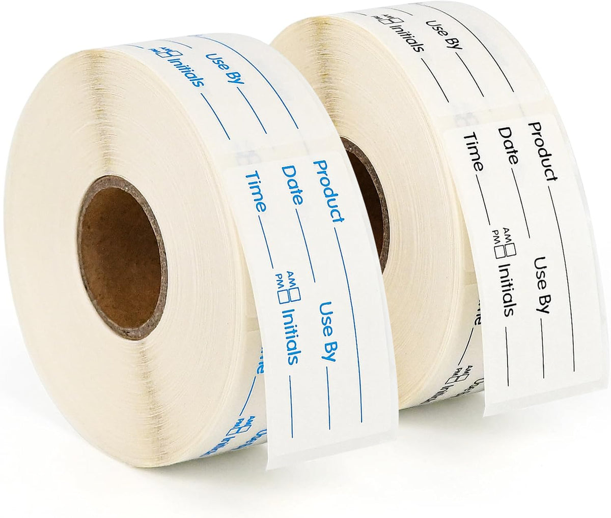 1000 Dissolvable Food Labels Blue&Black 2Rolls 1"x2"