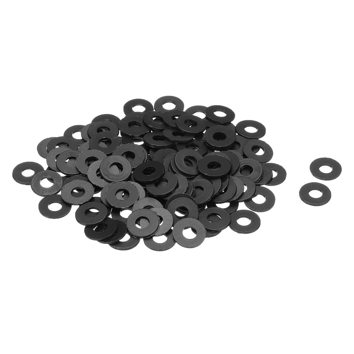 120Pcs M5 Nylon Flat Washers 5mm ID 12mm OD 1mm Thick Plain Washer Grommets Plastic Sheet Gasket Fastener Sealing
