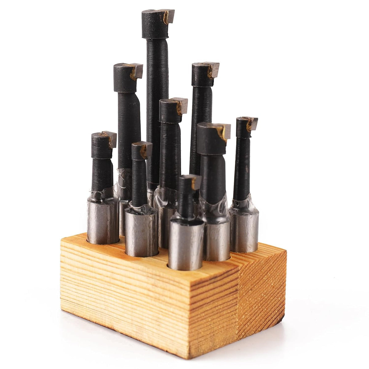 9-Piece 1/2" Boring Bar Set - C6 Carbide Tipped Lathe Tools Kit