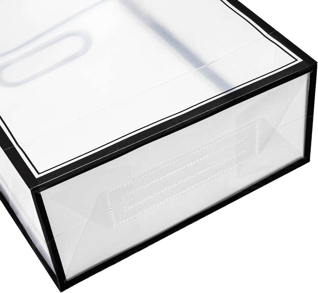 Clear Plastic Gift Bags with Handles, 7.1x3.1x10.2 Inch, 30 Pack