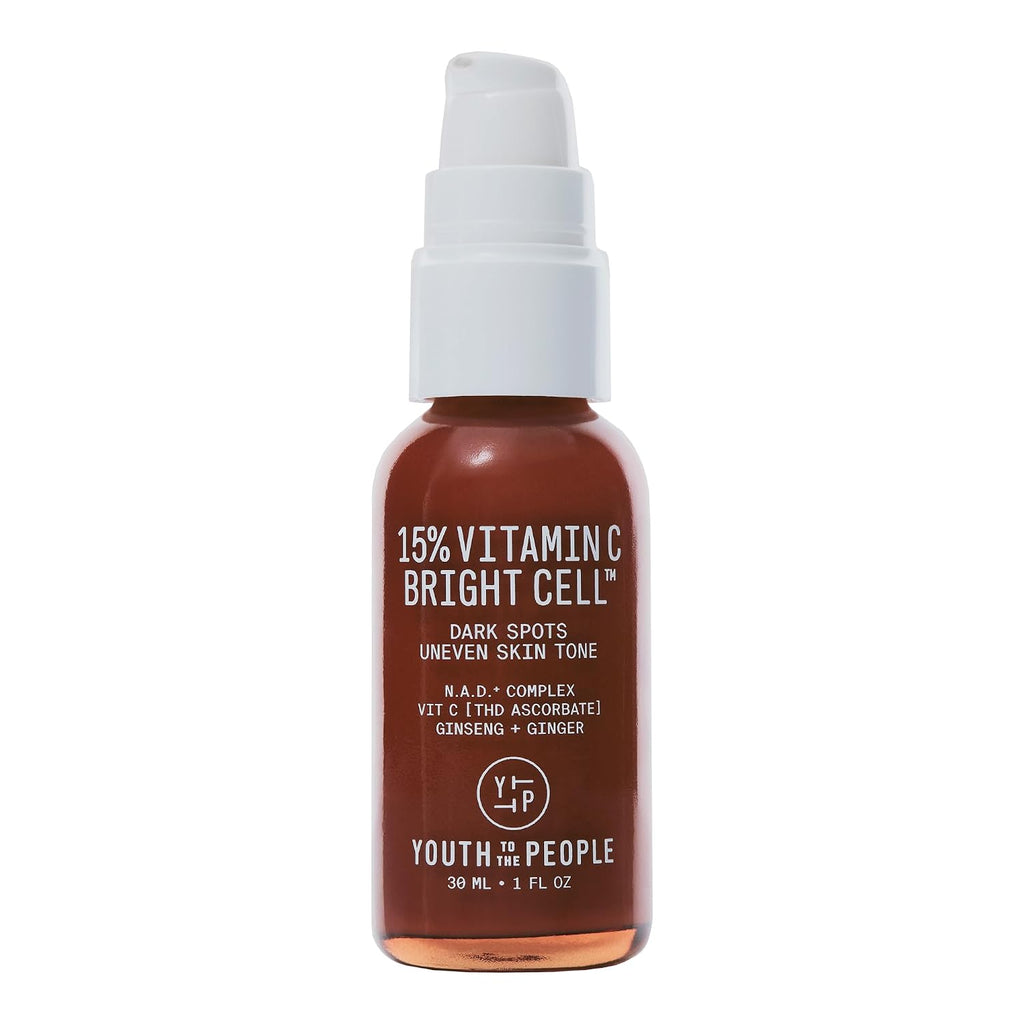 15% Vitamin C Bright Cell Face Serum (1 fl oz) | Brightening Facial Serum for Even Tone - Niacinamide + Adenosine +