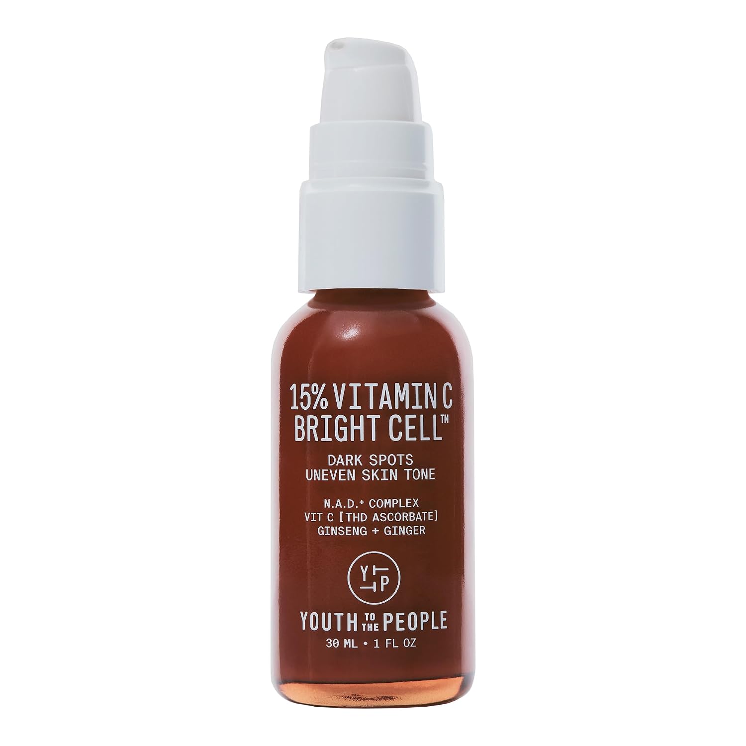 15% Vitamin C Bright Cell Face Serum (1 fl oz) | Brightening Facial Serum for Even Tone - Niacinamide + Adenosine +