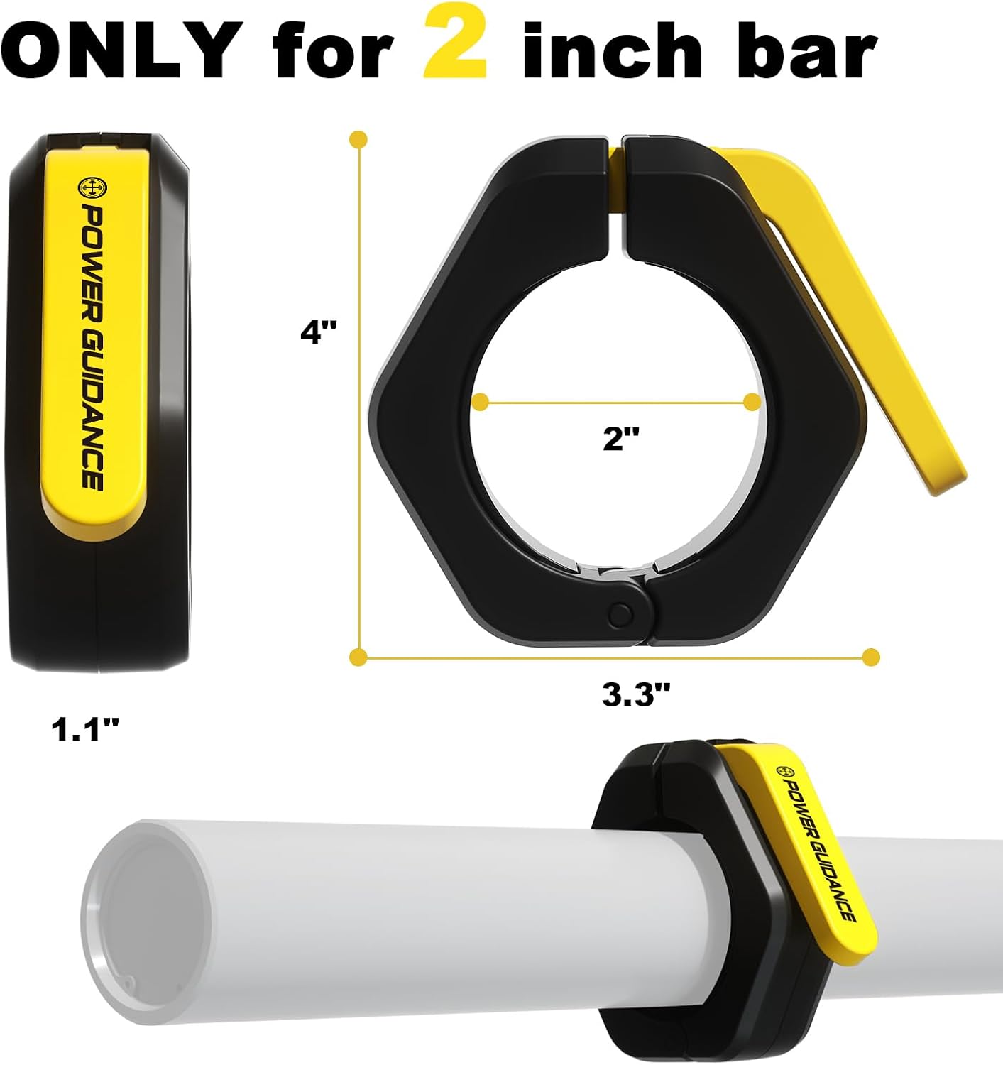 Barbell Collars Barbell Clips, Only for 2 inch Olympic Barbell Clamps,Non-Slip Weight Clamps Quick Release Barbell