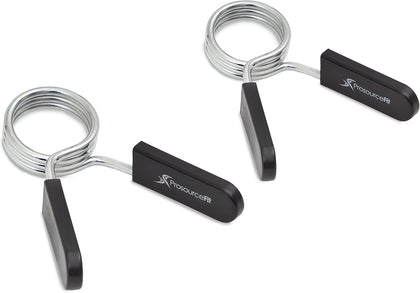 Fit Olympic Barbell Spring Clip Collar 2-inch Pair with Easy-Grip Handles for Weightlifting,Powerlifting and Strength