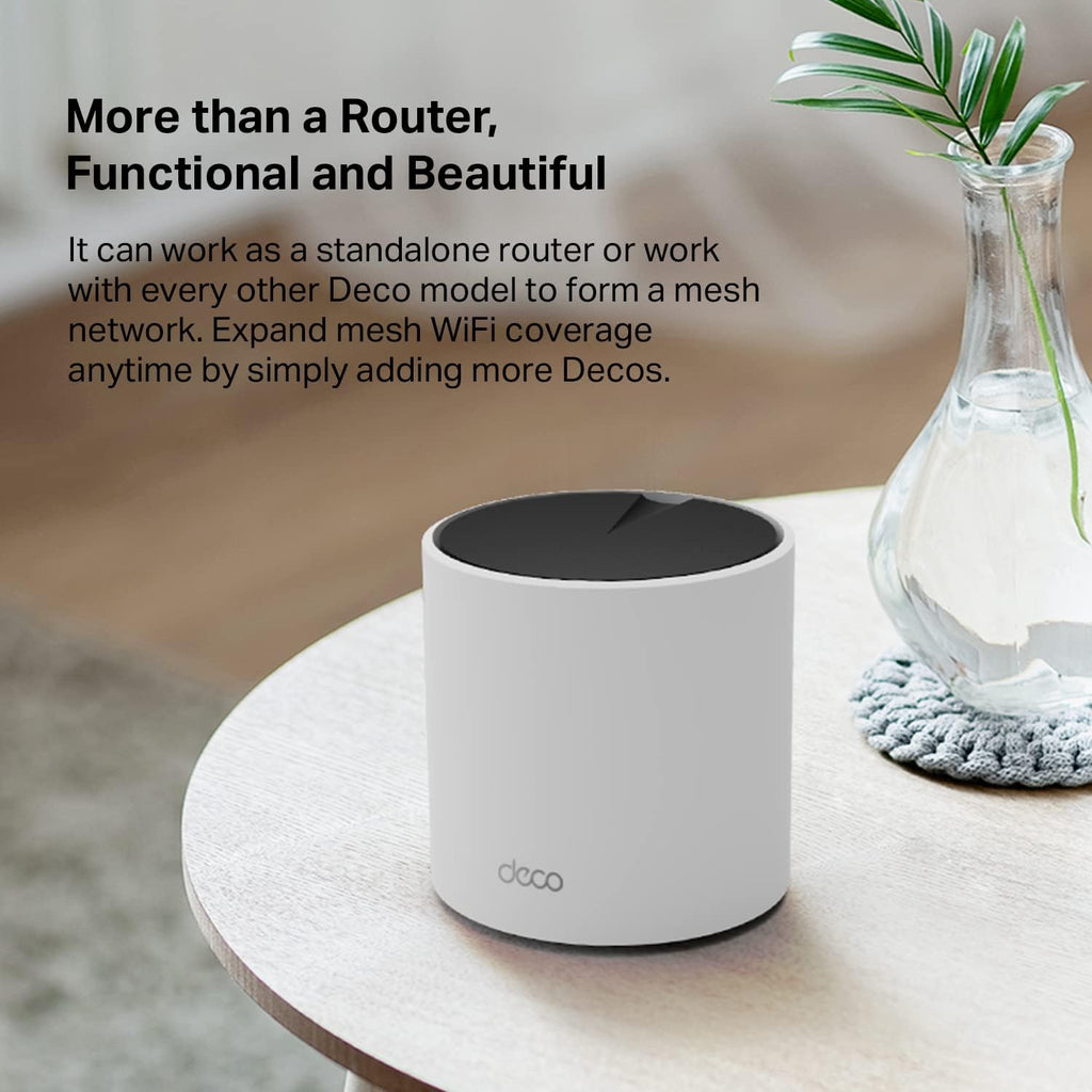 Deco X55 AX3000 WiFi 6 Mesh System - Covers up to 2500 Sq.Ft., Replaces Wireless Router and Extender, 3 Gigabit