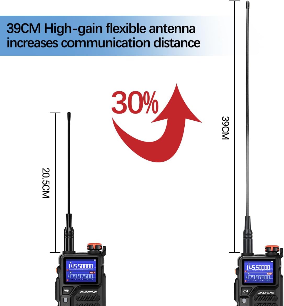 K5PLUS Radio Ham Radio 10W Rechargeable Walkie Talkies Long Range UV32 5RM Handheld Two Way Radio NOAA Weather Radio