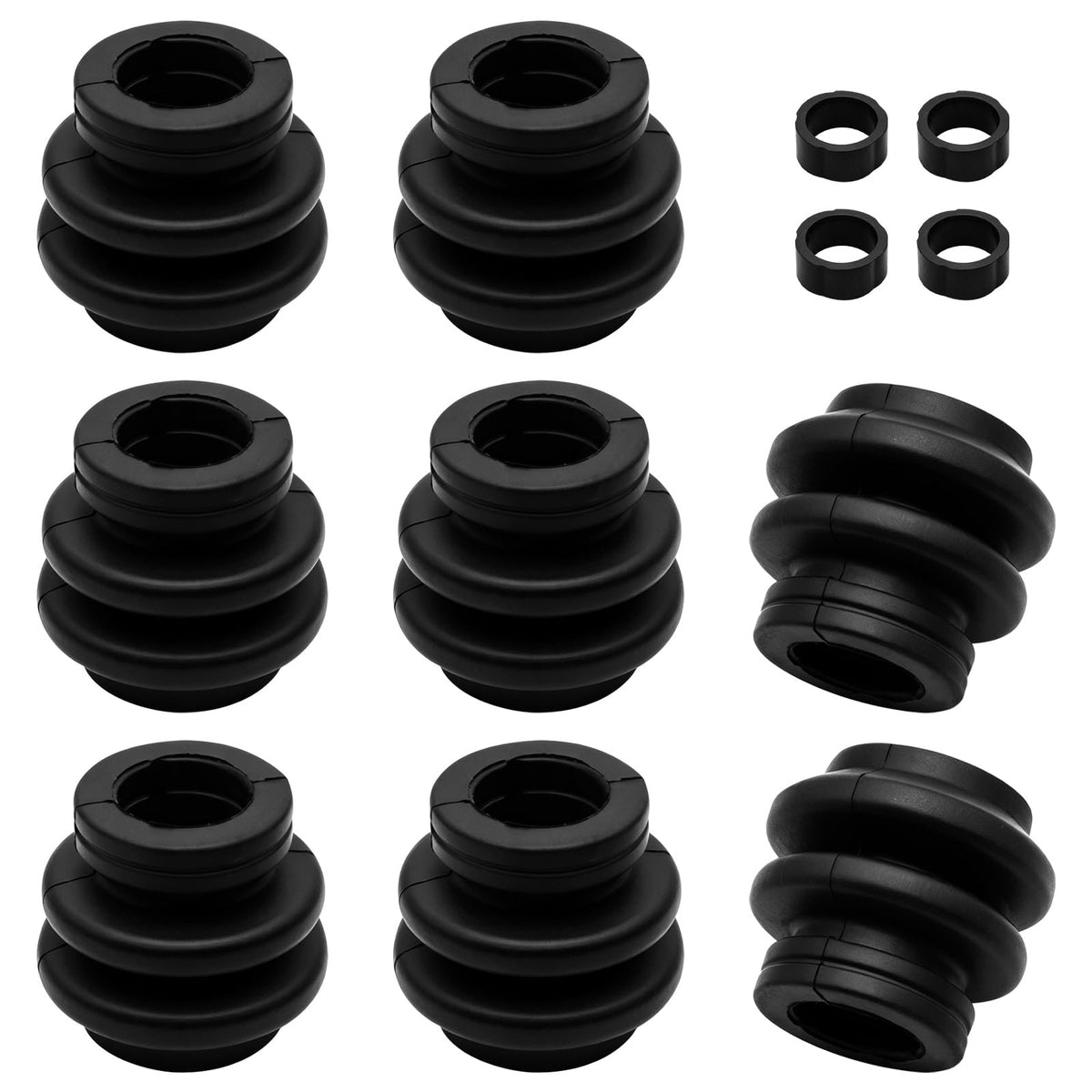 12 PCS Brake Caliper Pins Bushing Kit, Caliper Pin Boot Kit with O-ring