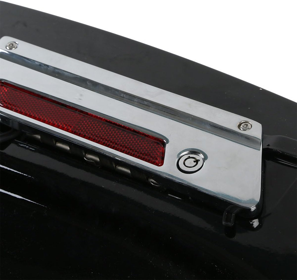 5" Vivid Black Stretched Extended Hard Saddlebags Fit for Harley Davidson Touring FLT FLHT FLHTCU FLHRC Road King