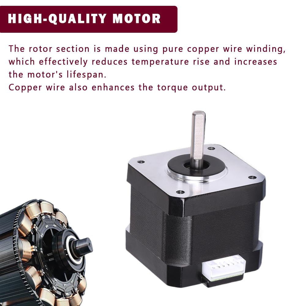 NEMA17 Stepper Motor, High Torque 1.5A, 4-Pack