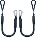 3 Feet Bungee Dock Line Boat Ropes for Docking Line Mooring Rope with Stainless Steel Clip Accessories for Boats 2pcs