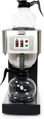 TQS CAFE Commercial Coffee Maker, Double 12-Cup Stainless Steel
